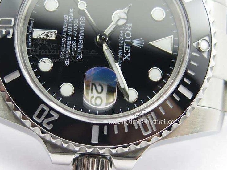 Black ETA2836 Submariner SS Maker Best BP Swiss Dial SS Edition 0416